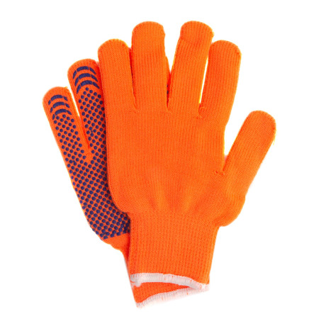 Перчатки полиакрилонитрильные плюшевого переплет, ПВХ "Точка", 10 кл, 58 гр Сибртех