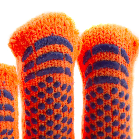 Перчатки полиакрилонитрильные плюшевого переплет, ПВХ "Точка", 10 кл, 58 гр Сибртех