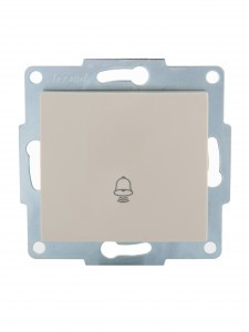 Lezard KARINA мех. кнопка звонка СУ 1 кл. 10А крем (корп. ABS) 707-0388-103