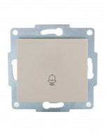 Lezard KARINA мех. кнопка звонка СУ 1 кл. 10А крем (корп. ABS) 707-0388-103