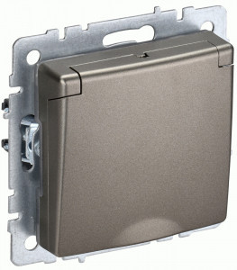 IEK BRITE мех. роз. СУ земля(штор, крыш.) 16А IP44 РСбш10-3-44-БрШ шампань BR-R16-16-44-K37