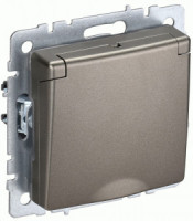 IEK BRITE мех. роз. СУ земля(штор, крыш.) 16А IP44 РСбш10-3-44-БрШ шампань BR-R16-16-44-K37