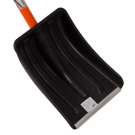 Лопата для уборки снега пластиковая, 275 х 345 х 890 мм, стальной черенок, Stels