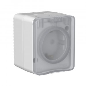 Systeme Electric AtlasDesign Profi54 роз. ОУ 1 мест (земля, штор) 16А серый (IP54) ATN543045 (12!)