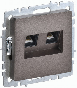IEK BRITE мех. роз. компьют. СУ 2 мест. бронза (RJ45) РК11-2-БрТБ BR-K20-2-K45