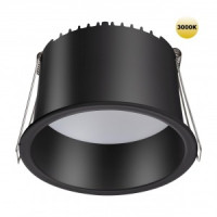 NOVOTECH 359237 SPOT NT23 000 черн св-к встр.св/д IP20 LED 12W 220V 840lm 3000К TRAN