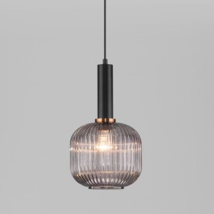 EUROSVET св-к подвесной 1x40W E27 200x200x1110 черный/дымчатый Bravo 50182/1