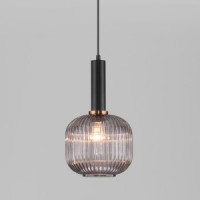 EUROSVET св-к подвесной 1x40W E27 200x200x1110 черный/дымчатый Bravo 50182/1