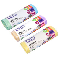 VETTA Мешки для мусора БИО 60л,10 шт с завязками,стандарт,3аромата(цитрус,морской бриз,цветы), рулон