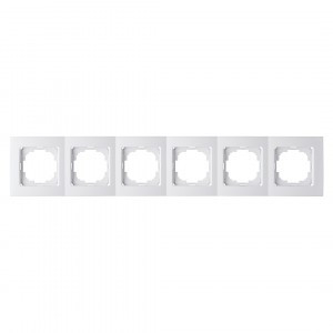 Nilson рамка 6 мест. TOURAN, белый 24110096