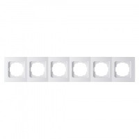 Nilson рамка 6 мест. TOURAN, белый 24110096