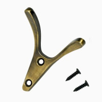 Крючок-вешалка мебельн 2-рожк СТАНДАРТ 206 AB ст.бронза Инд. уп. на подвесе (600,50)