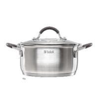 Кастрюля нерж сталь с крышкой Lira 2,8л, стенки 0.5мм дно 4,0мм, индукция TalleR TR-11023