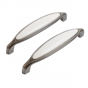 Ручка-скоба мебельная мет/керам 128 C0003-128 AS сост. серебро 2шт (цена за пару )10,100) StahlBuro