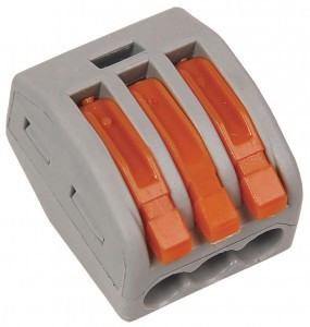 IEK клемма с рычагом СМК 222-413 3х(0,08-4мм2) 32А (уп.50шт, цена за шт) UKZ-001-413