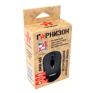 Мышь беспроводная Гарнизон GMW-450, черный, 1000 DPI, 2 кн.+ колесо-кнопка