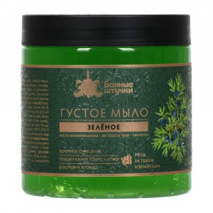 Мыло густое зеленое, 500 мл,для бани и сауны 33674 Банные штучки