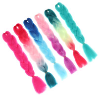 ЮНИLOOK Коса цветная, длина 60см, нейлон, 6 цветов, ACS-74