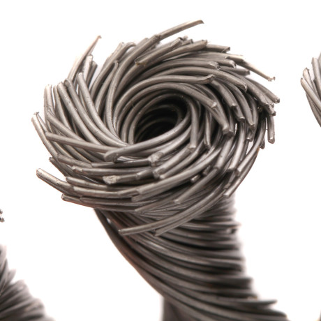 Щетка для УШМ, 125 мм, "Тарелка", крученая нержавеющая проволока 0.5 мм, М14 Denzel