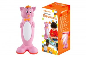 _СНЯТО TDM св-к настольный/часы G23 11W Поросенок розовый SQ0337-0008