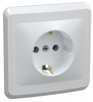 IEK ВЕГА РС10-3-ВБ роз. СУ 1 мест. земля 16А белый ERV11-K01-16-DM