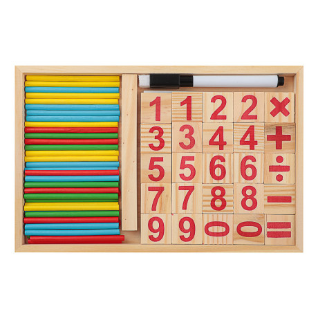 ИГРОЛЕНД Набор развивающий "Первый счет", 23x1,7x15см, дерево