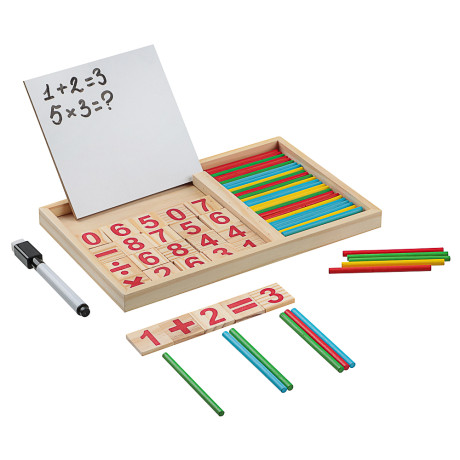 ИГРОЛЕНД Набор развивающий "Первый счет", 23x1,7x15см, дерево