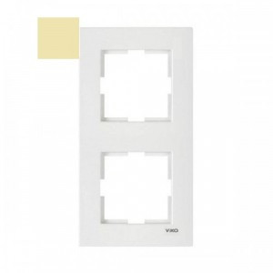 VIKO by Panasonic KARRE рамка 2 мест. (вертик.) крем 90960231