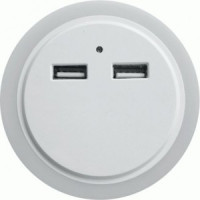 LEEK ночник св/д LE LED NL-255 0,5W Солярис, 2USB-порт, датчик освещенности LE062101-0017