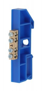 ЭРА шина нулевая "ноль" на DIN-изоляторе ШНИ-6х9  4 отв. синий (уп.10шт, цена шт) NO-222-43