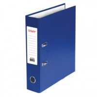 Папка-регистратор STAFF, с покрытием из ПВХ, 70 мм, без уголка, синяя, 225207