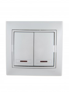 Lezard Мира выкл. СУ 2 кл. 10А (инд.) металлик серый (корпус PC) 701-1010-112