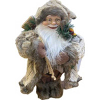 Фигура новогодняя LC252518 Дед Мороз 45 см в меховой шубе