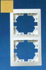 Lezard Мира рамка 2 мест. (б/вст, вертик.) ольха (PC) 701-0701-152