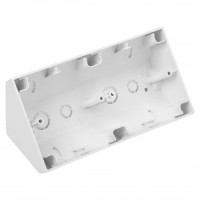 Bylectrica СТИЛЬ кор. угловая 2 мест. для установки выкл. и роз. белый, (КУ-442)