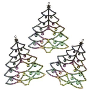 Украшение подвесное "Елочки" 3шт Волшебная страна