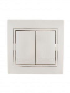 Lezard Мира выкл. СУ 2 кл. 10А перламутр (корпус PC) 701-3030-101