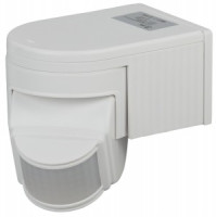 ЭРА датчик движения ИК MD 012 настенный 1200W, 12м, 180гр, рег. освещ. IP20 8400
