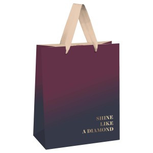 Пакет подарочный 26*32*12см MESHU "Duotone. Wine gradient", отд. фольгой, матовая ламинация 354664