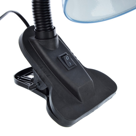 Светильник на прищепке FORZA, E27, 40Вт, 220В, гнущаяся ножка 10см, шнур 75см, 5 цветов