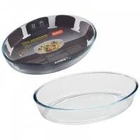 Форма д/выпечки CRISTALLINO овал 4л, 39,3*27,6*6,8см(кратно 6шт!!!) боросиликат.стекло 5567 Mallony