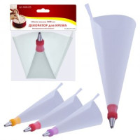 Декоратор д/крема, 500мл, 25см (кратность 6шт!!!), полимер.материал, нерж.сталь AN80-235 Мультидом