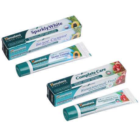 Зубная паста HIMALAYA Комплексный уход / Белое сияние, 10гр