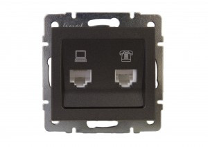 Lezard RAIN мех. роз. Компьют/телеф. СУ 1 мест. черный графит матовый (корпус PC) 703-4188-143