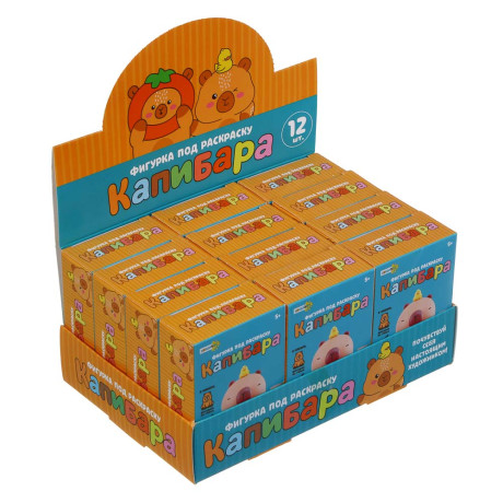 ХОББИХИТ Фигурка под раскраску "Капибара", гипс, PP, краски, 8,5х6х3см, 4 дизайна