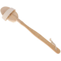 Щетка для тела с натур. щетиной на съёмной деревянной ручке, 41см, 1 цвет