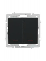 Lezard RAIN мех. выкл. СУ 2 кл. черный бархат (инд.) 703-4288-112