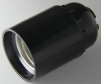 EKF Патрон E27 карболит подвесной, черный, БЕЗ Наклейки (уп.50шт, цена за 1шт) LHC-E27-s