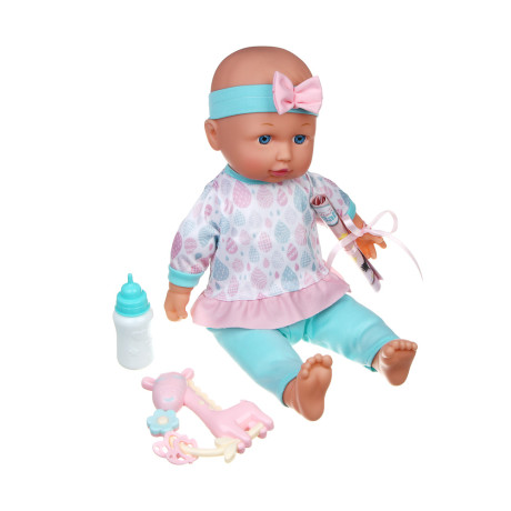 ИГРОЛЕНД Пупс 35 см, мягкое тело, с акс., звук, 3хAG13, PVC, ABS, PP, полиэстер, 33,5x12x26,5