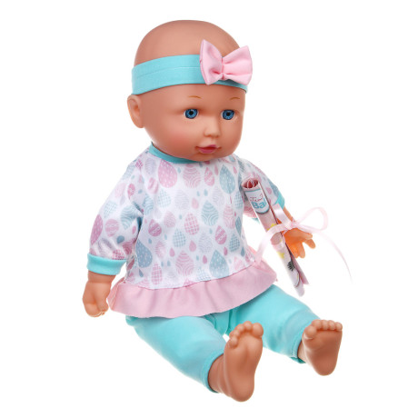 ИГРОЛЕНД Пупс 35 см, мягкое тело, с акс., звук, 3хAG13, PVC, ABS, PP, полиэстер, 33,5x12x26,5